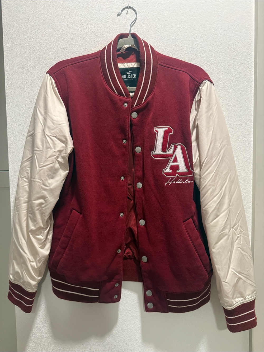 Hollister Varsity Jacket LA Southern California Bomber Jacket